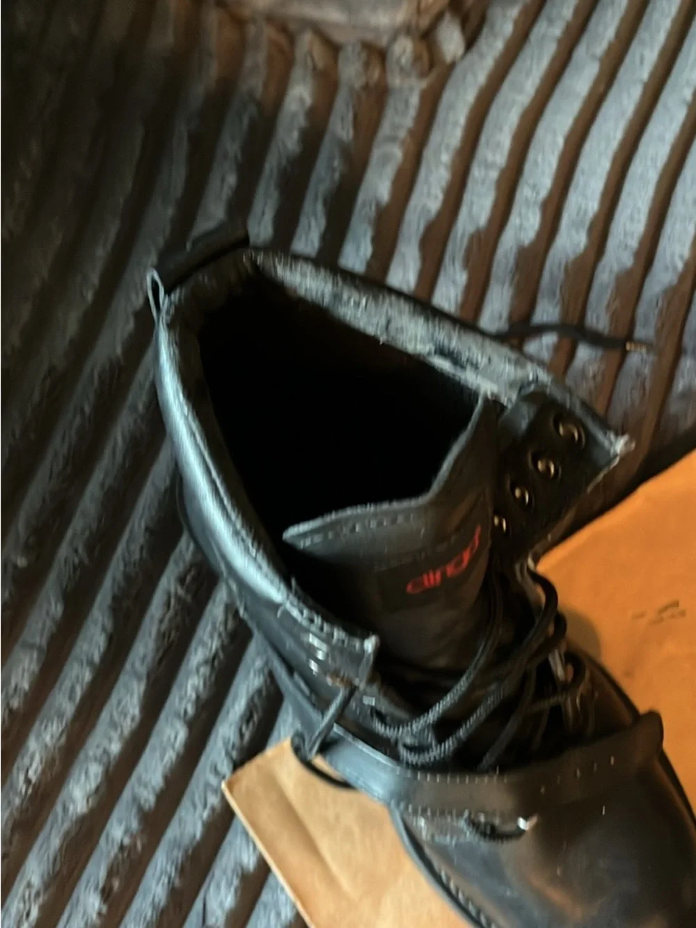 Dingo Black Leather Lace-Up Riding Boots